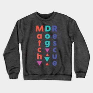 MatchDog Rescue Vertical Type Design Crewneck Sweatshirt